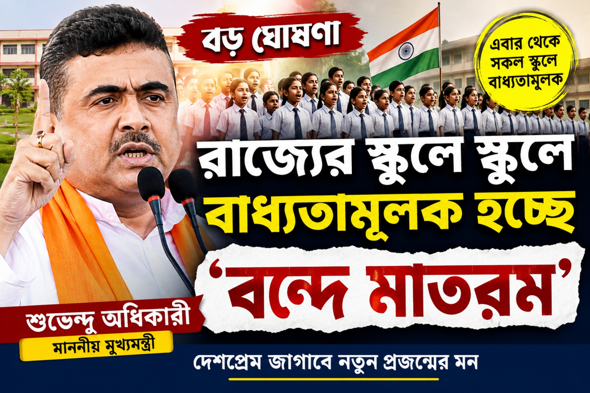 Vande Mataram Mandatory In West Bengal schools